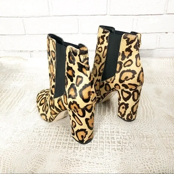 Sam Edelman Leopard-Print Calf‎ Hair Chelsea Boots - Picture 9 of 14